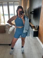 Load image into Gallery viewer, Utility Blue Biker Shorts