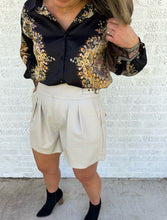 Load image into Gallery viewer, Cream Leather Shorts