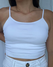 Load image into Gallery viewer, Milky White Ribbed Tank