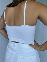 Load image into Gallery viewer, Milky White Ribbed Tank