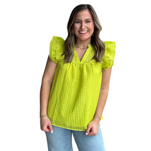 Load image into Gallery viewer, Share Your Truth Chartreuse Top