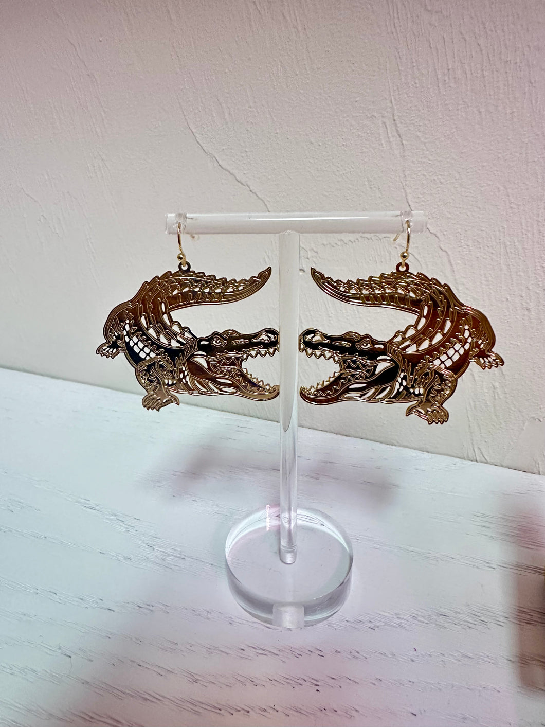 Embossed Gator Earrings