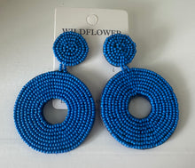 Load image into Gallery viewer, Royal Blue Beaded Earrings
