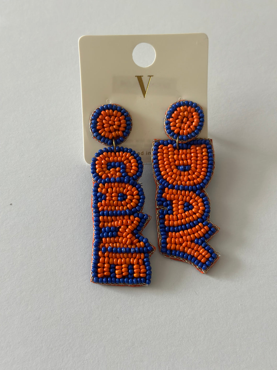 Beaded Game Day Earrings