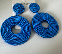 Load image into Gallery viewer, Royal Blue Beaded Earrings
