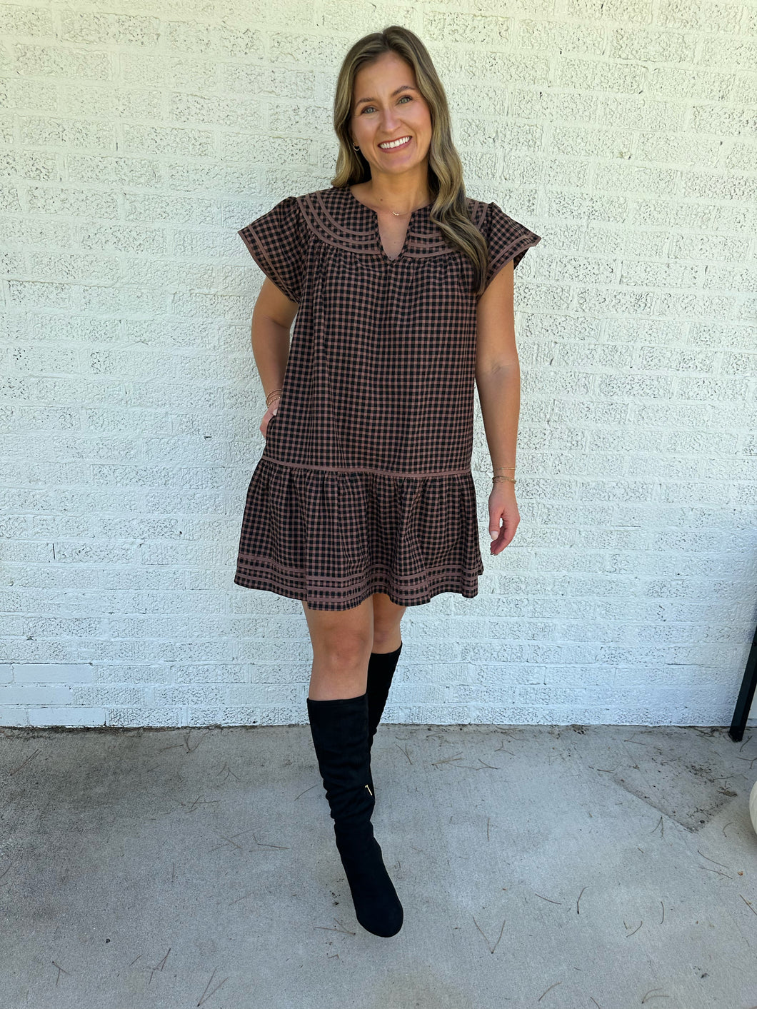 All Checked Out Dress