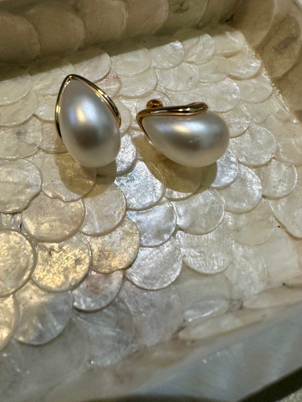 Bold Teardrop Pearl Earrings