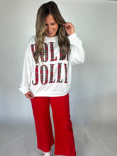 Load image into Gallery viewer, Plaid Holly Jolly Sweatshirt
