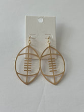 Load image into Gallery viewer, Gold Football Earrings
