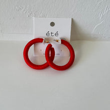 Load image into Gallery viewer, Large Thread Hoop Earrings
