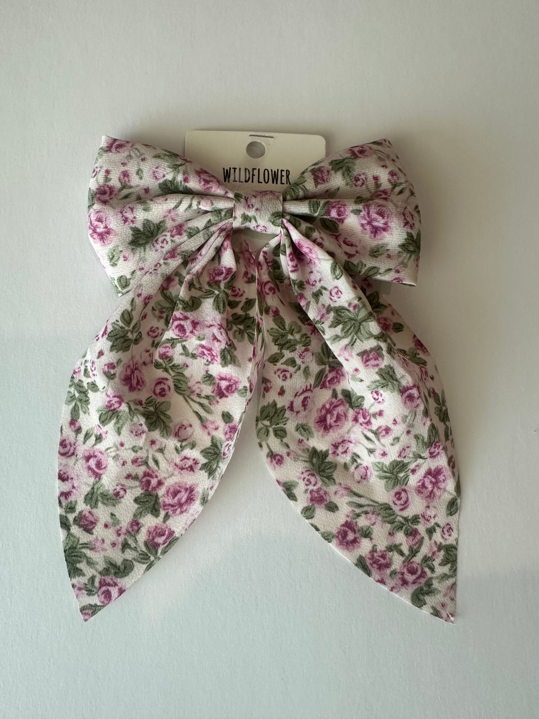 Pink Floral Bow