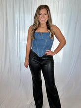 Load image into Gallery viewer, Blue Jean Baby Corset Top
