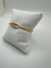 Load image into Gallery viewer, Classic Gold Bead Bracelet With Link
