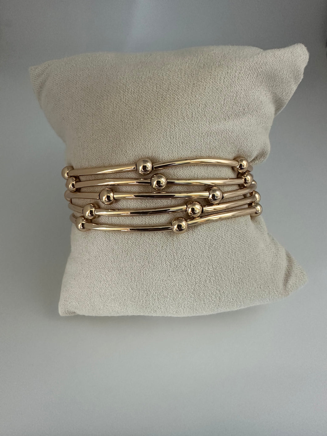 All Gold Stretchy Stack Bracelet