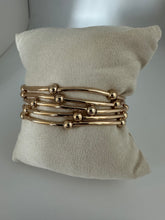 Load image into Gallery viewer, All Gold Stretchy Stack Bracelet
