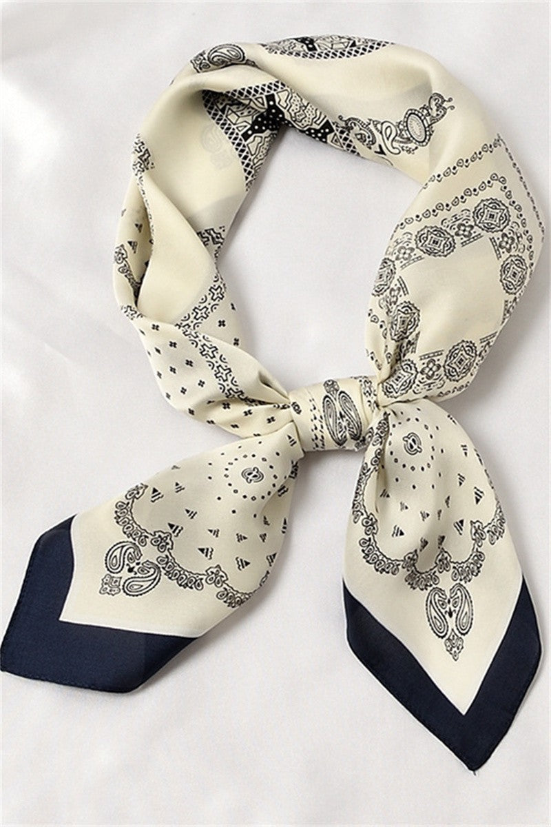 Navy and Cream Scarf