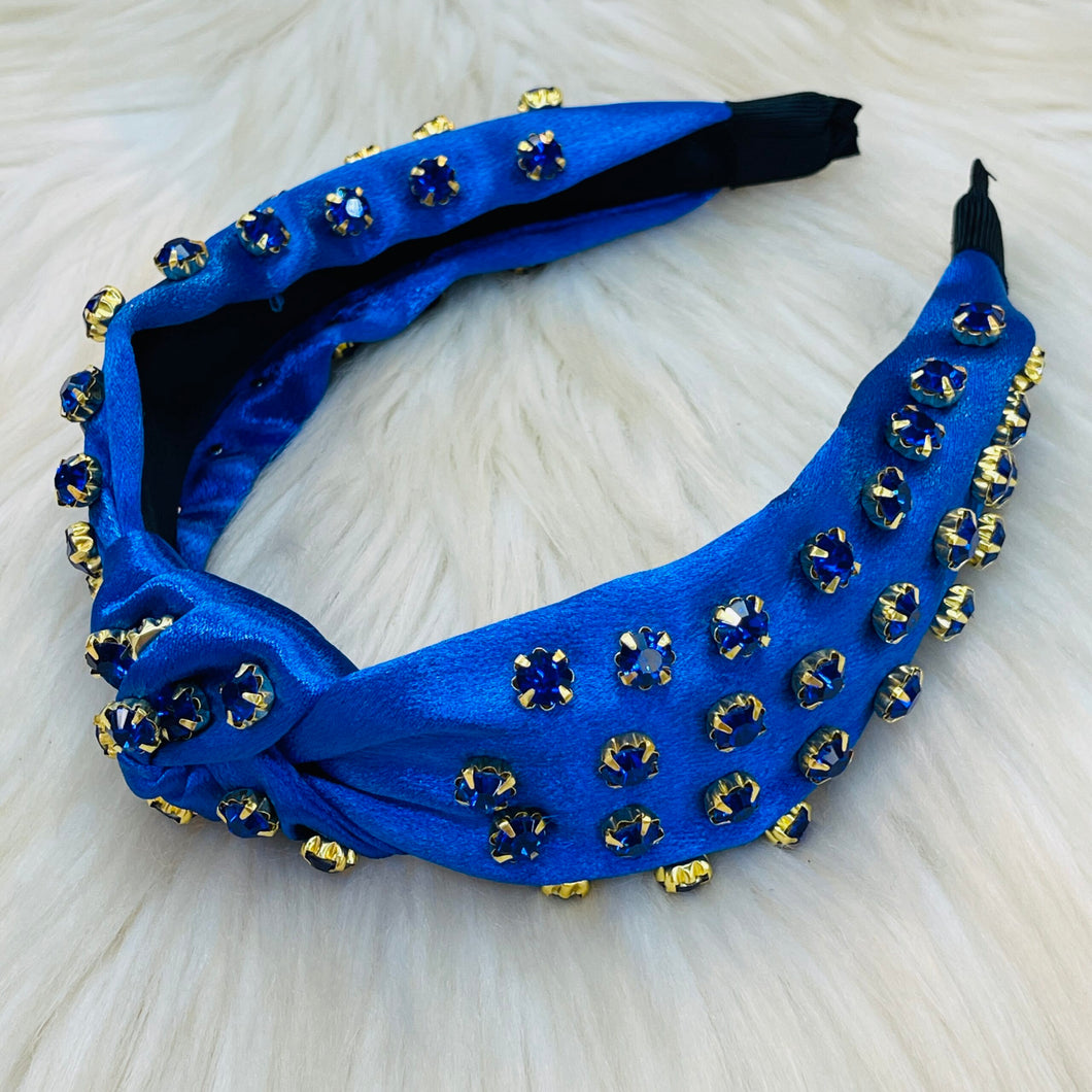 Royal Blue Blue Studded Headband