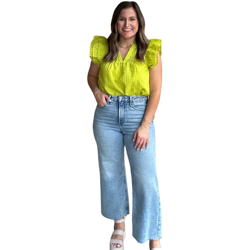 Share Your Truth Chartreuse Top