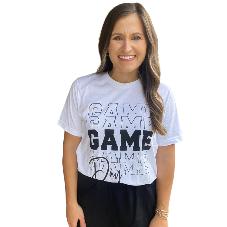 White Game Day Tee